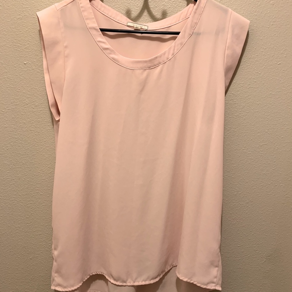 Pleione light pale pink top. Size small.